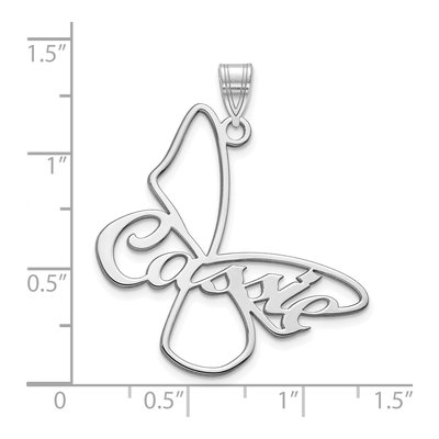 Sterling Silver Personalized Butterfly Name Pendant – view 2