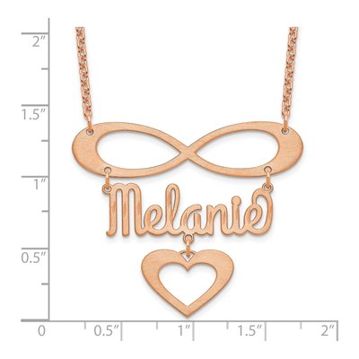 Rose Gold-Plated Sterling Silver Personalized Name Necklace – view 3