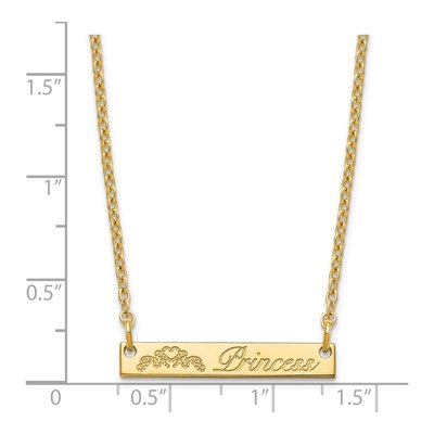 Gold-Plated Sterling Silver Personalized Bar Necklace – view 3