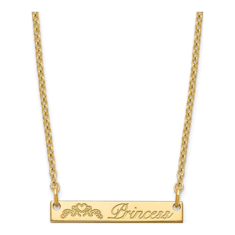 Gold-Plated Sterling Silver Personalized Bar Necklace