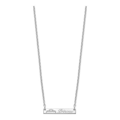 Rose Gold-Plated Sterling Silver Personalized Bar Necklace – view 2