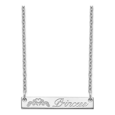 Rose Gold-Plated Sterling Silver Personalized Bar Necklace
