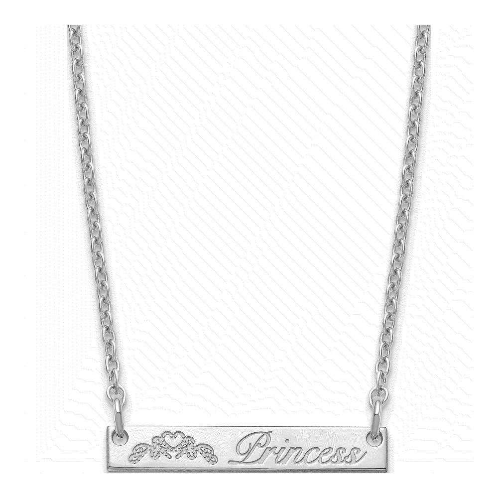 Sterling Silver Personalized Small Bar Necklace