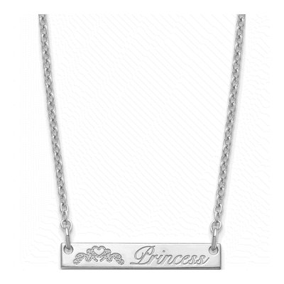 Sterling Silver Personalized Small Bar Necklace