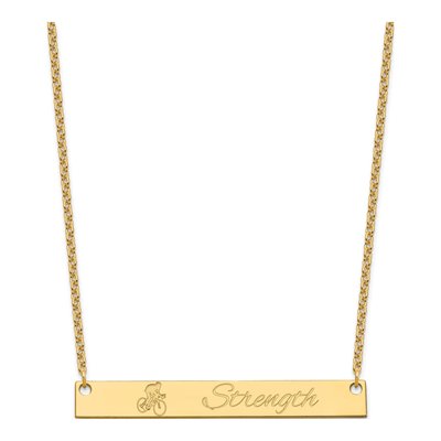 Gold-Plated Sterling Silver Personalized Bar Necklace – view 2
