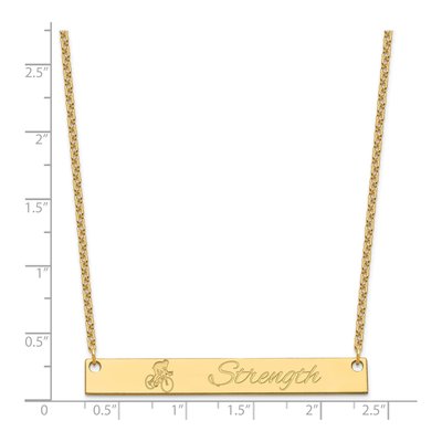Gold-Plated Sterling Silver Personalized Bar Necklace – view 3