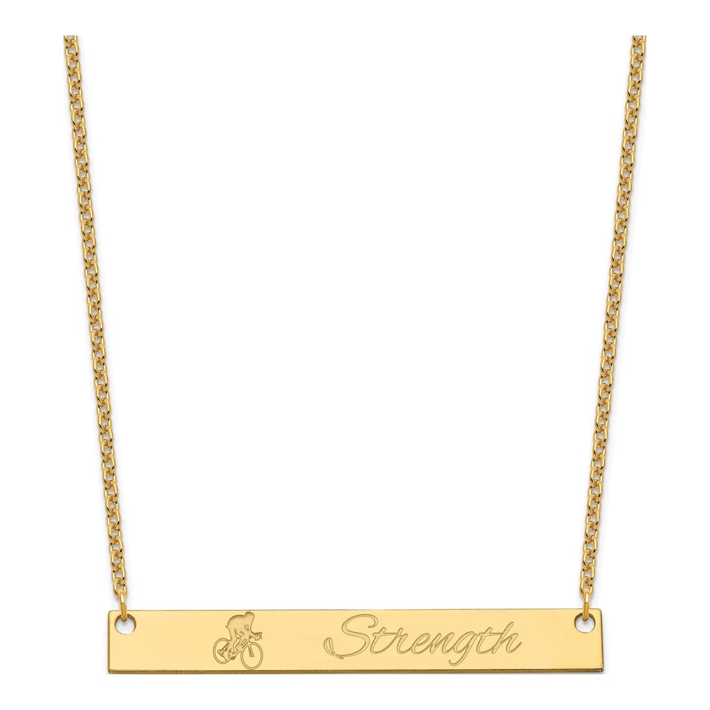 Gold-Plated Sterling Silver Personalized Bar Necklace