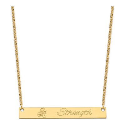 Gold-Plated Sterling Silver Personalized Bar Necklace