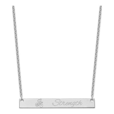 Sterling Silver Personalized Large Bar Necklace – view 2