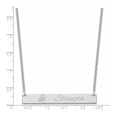 Sterling Silver Personalized Large Bar Necklace – view 3