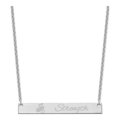 Sterling Silver Personalized Large Bar Necklace