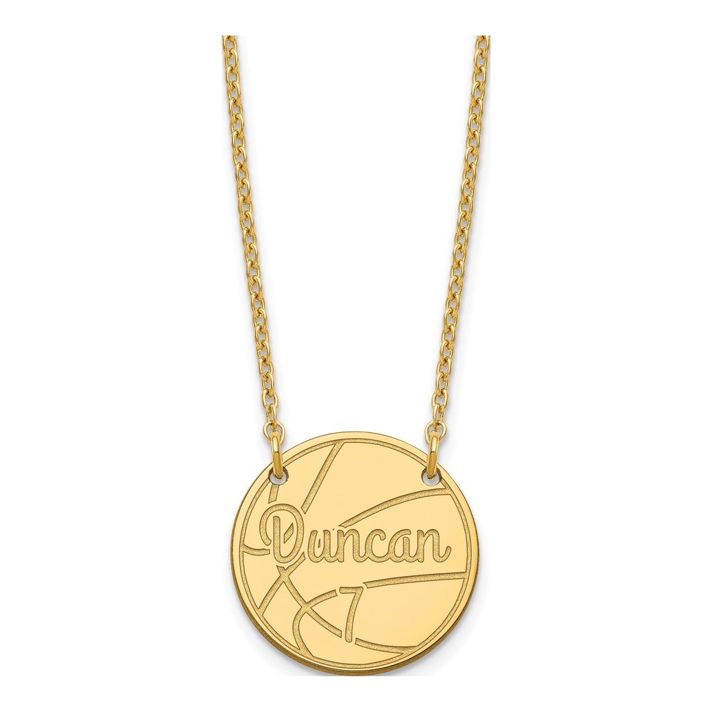 Gold-Plated Sterling Silver Personalized Small Circle Necklace