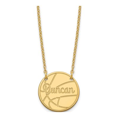 Gold-Plated Sterling Silver Personalized Small Circle Necklace