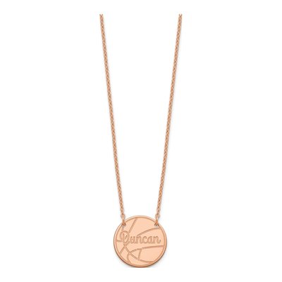 Rose Gold-Plated Sterling Silver Personalized Circle Necklace – view 2