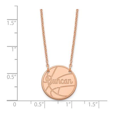 Rose Gold-Plated Sterling Silver Personalized Circle Necklace – view 3
