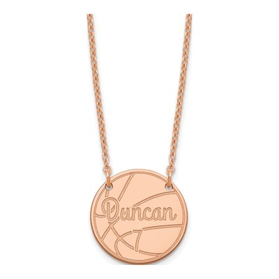 Rose Gold-Plated Sterling Silver Personalized Circle Necklace