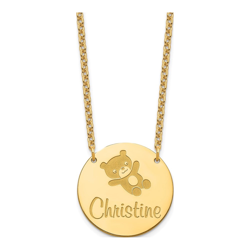 Gold-Plated Sterling Silver Personalized Circle Necklace