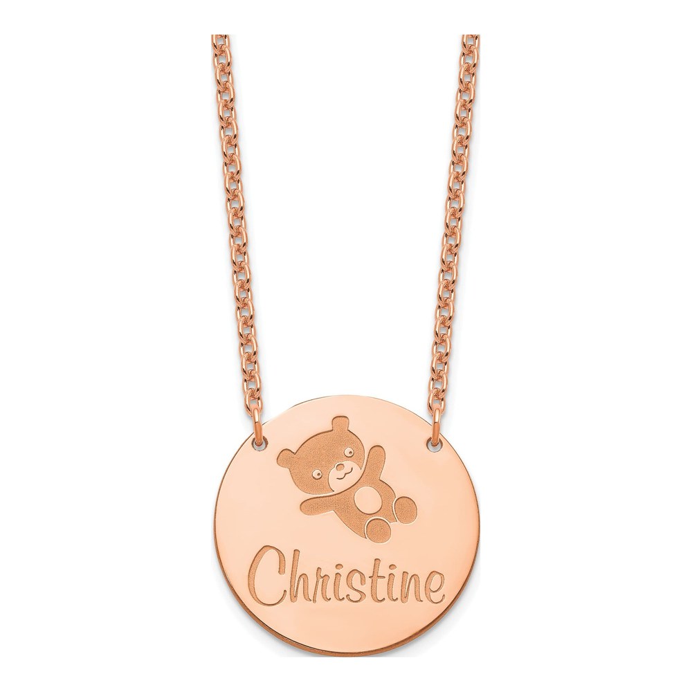 Gold-Plated Sterling Silver Personalized Circle Necklace