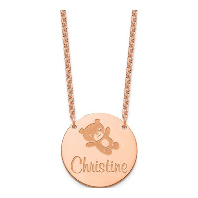 Gold-Plated Sterling Silver Personalized Circle Necklace