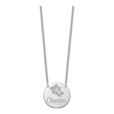 Sterling Silver Personalized Circle Name Necklace – view 2