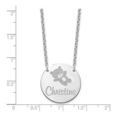 Sterling Silver Personalized Circle Name Necklace – view 3
