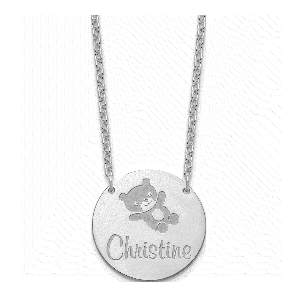 Sterling Silver Personalized Circle Name Necklace