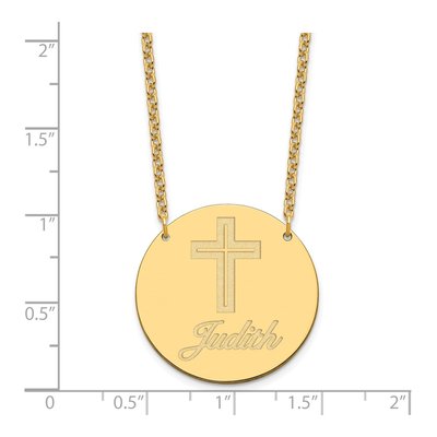 Gold-Plated Sterling Silver Personalized Circle Necklace – view 3