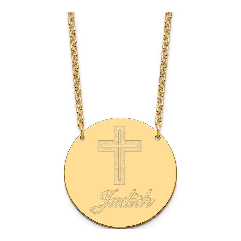 Personalized Gold-Plated Circle Necklace