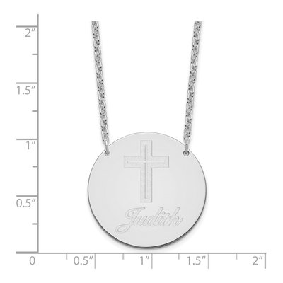 Sterling Silver Personalized Large Circle Necklace – view 3