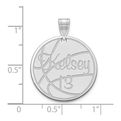 Sterling Silver Custom Round Pendant – view 2