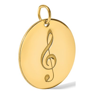 Gold-Plated Sterling Silver Personalized Large Circle Pendant – view 4