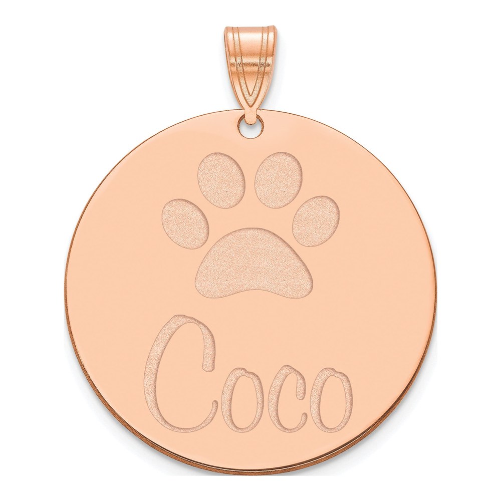 Rose Gold-Plated Sterling Silver Personalized Circle Pendant