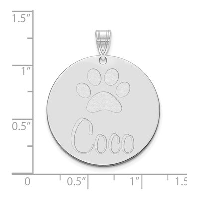 Sterling Silver Personalized Circle Pendant – view 2