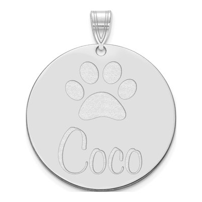 Sterling Silver Personalized Circle Pendant