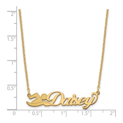 Gold-Plated Sterling Silver Personalized Name Plate Necklace – view 3
