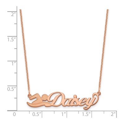 14K Rose Gold Personalized Name Plate Necklace – view 3