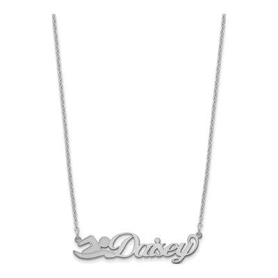 Sterling Silver Personalized Name Plate Necklace – view 2
