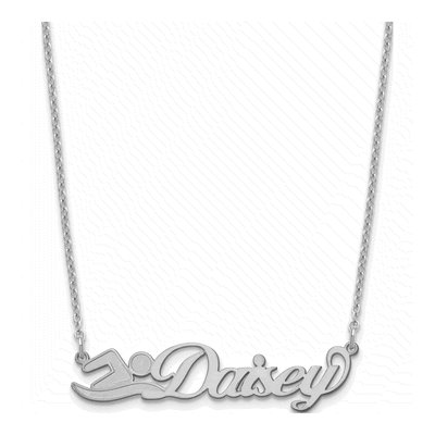 Sterling Silver Personalized Name Plate Necklace