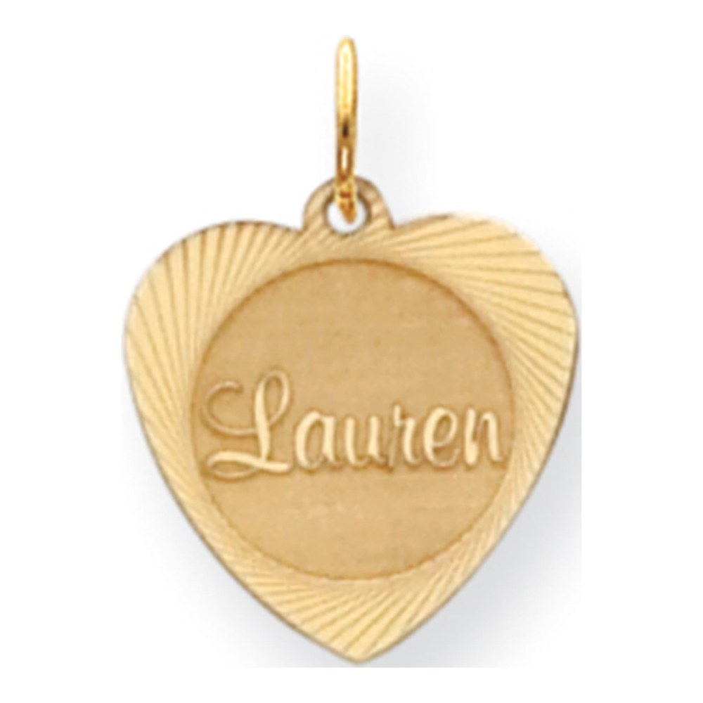 Rose Gold-Plated Sterling Silver Heart Name Charm