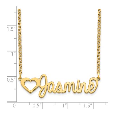 Gold-Plated Sterling Silver Personalized Name Plate Necklace – view 2