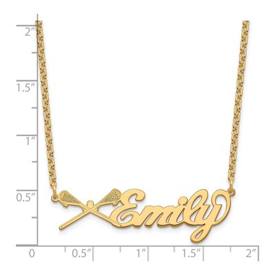 Gold-Plated Sterling Silver Personalized Name Plate Necklace – view 4