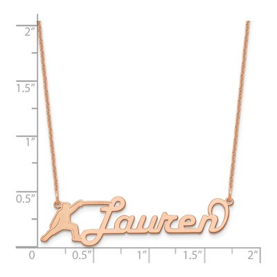 14K Rose Gold Personalized Name Plate Necklace – view 3