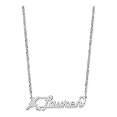 Sterling Silver Personalized Name Plate Necklace – view 2