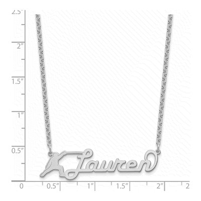 Sterling Silver Personalized Name Plate Necklace – view 3