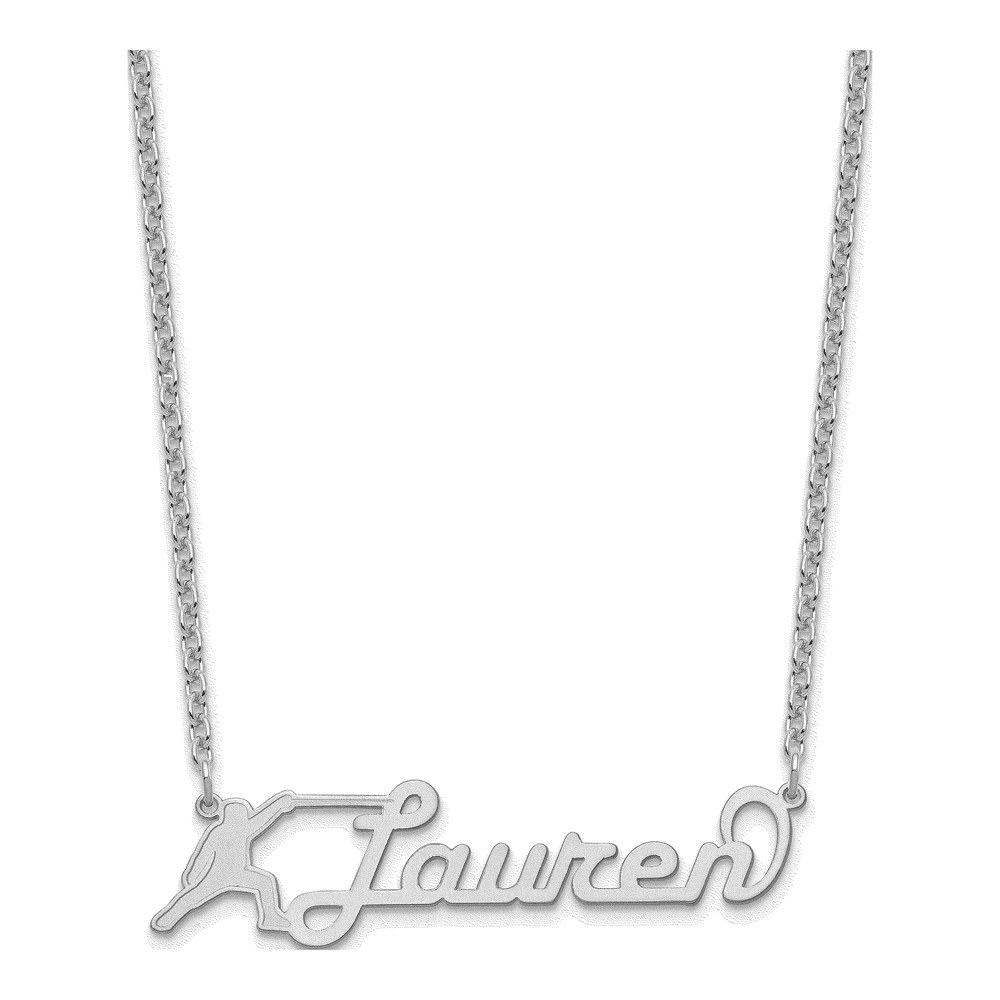 Sterling Silver Personalized Name Plate Necklace