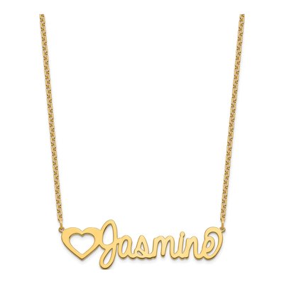 Gold-Plated Sterling Silver Personalized Name Plate Necklace – view 2