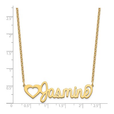 Gold-Plated Sterling Silver Personalized Name Plate Necklace – view 5