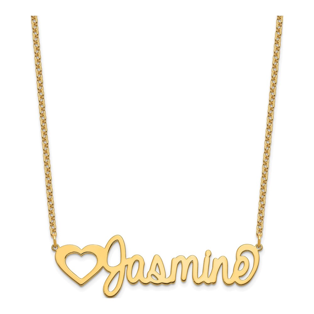 Gold-Plated Sterling Silver Personalized Name Plate Necklace