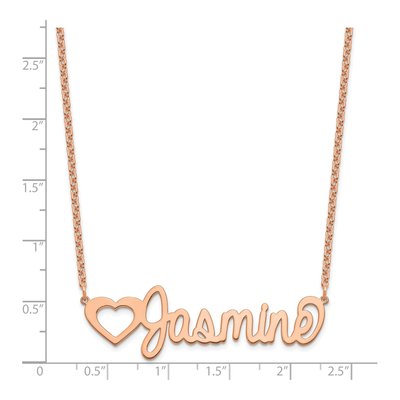Rose Gold-Plated Sterling Silver Personalized Name Plate Necklace – view 5