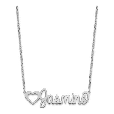 Sterling Silver Personalized Name Plate Necklace – view 2